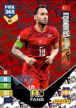 Hakan Calhanoglu Turkey Panini FIFA 365 2027 Adrenalyn XL Fan Favourite - Red #409r