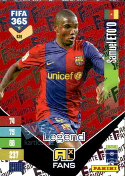 Samuel Eto'o FC Barcelona Panini FIFA 365 2027 Adrenalyn XL Fan Favourite - Red #426r