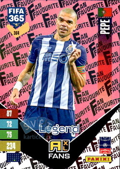Pepe FC Porto Panini FIFA 365 2027 Adrenalyn XL Fan Favourite - Pink #364pi
