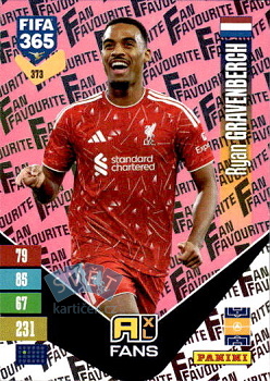 Ryan Gravenberch Liverpool Panini FIFA 365 2027 Adrenalyn XL Fan Favourite - Pink #373pi