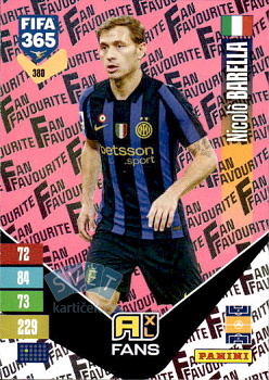 Nicolo Barella Internazionale Milano Panini FIFA 365 2027 Adrenalyn XL Fan Favourite - Pink #380pi