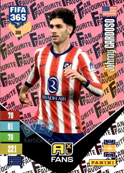 Johnny Cardoso Atletico Madrid Panini FIFA 365 2027 Adrenalyn XL Fan Favourite - Pink #388pi