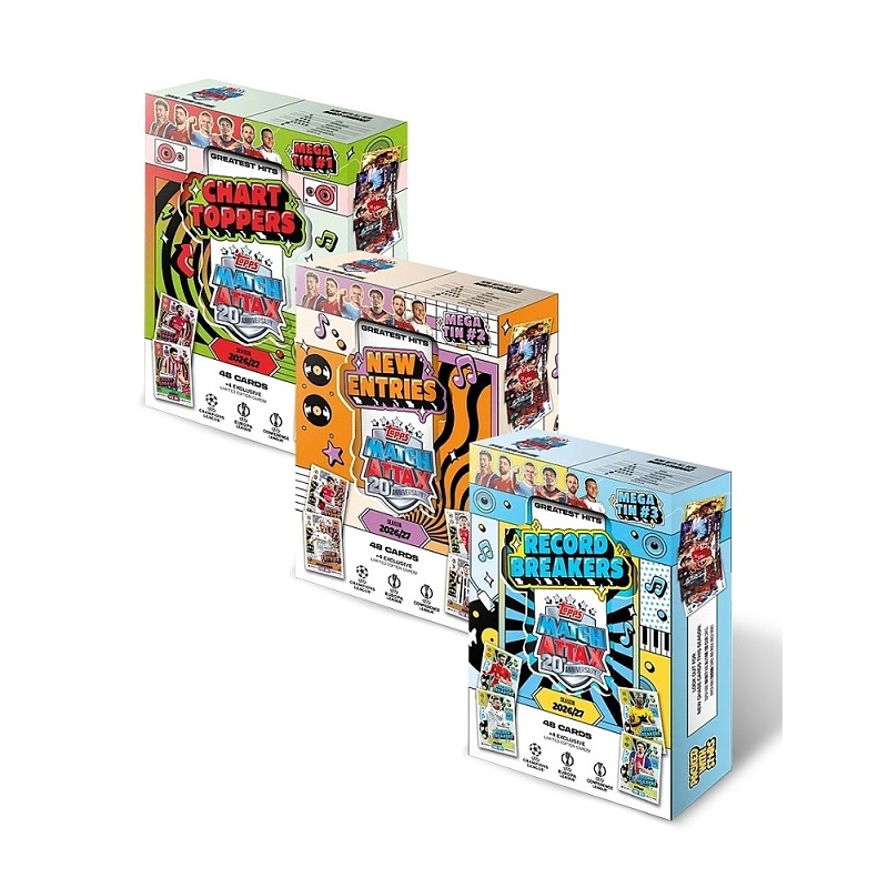 Topps Match Attax UEFA Club Competitions 2026/27 Mega Tin Set Plechovka Fotbalové karty
