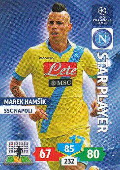 Marek Hamsik SSC Napoli 2013/14 Panini Champions League Star Player #195