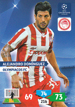Alejandro Dominguez Olympiacos FC 2013/14 Panini Champions League #203