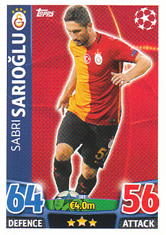 Sabri Sarioglu Galatasaray AS 2015/16 Topps Match Attax CL #383