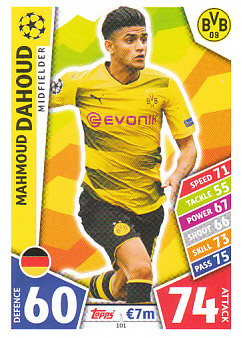Mahmoud Dahoud Borussia Dortmund 2017/18 Topps Match Attax CL #101
