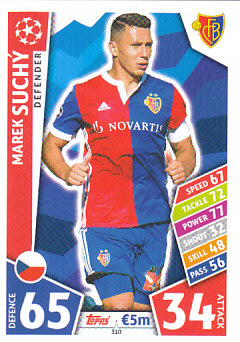 Marek Suchy FC Basel 2017/18 Topps Match Attax CL #310