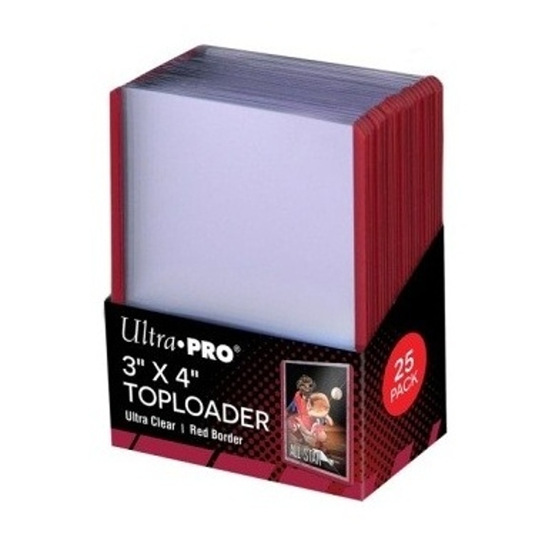 Plastový toploader Ultra Pro 35pt Red Border, balení 25 ks