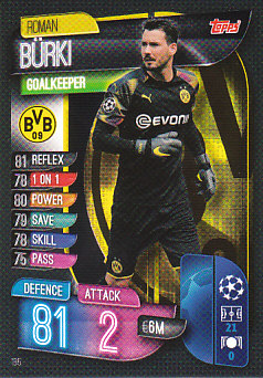 Roman Burki Borussia Dortmund 2019/20 Topps Match Attax CL UK version #185