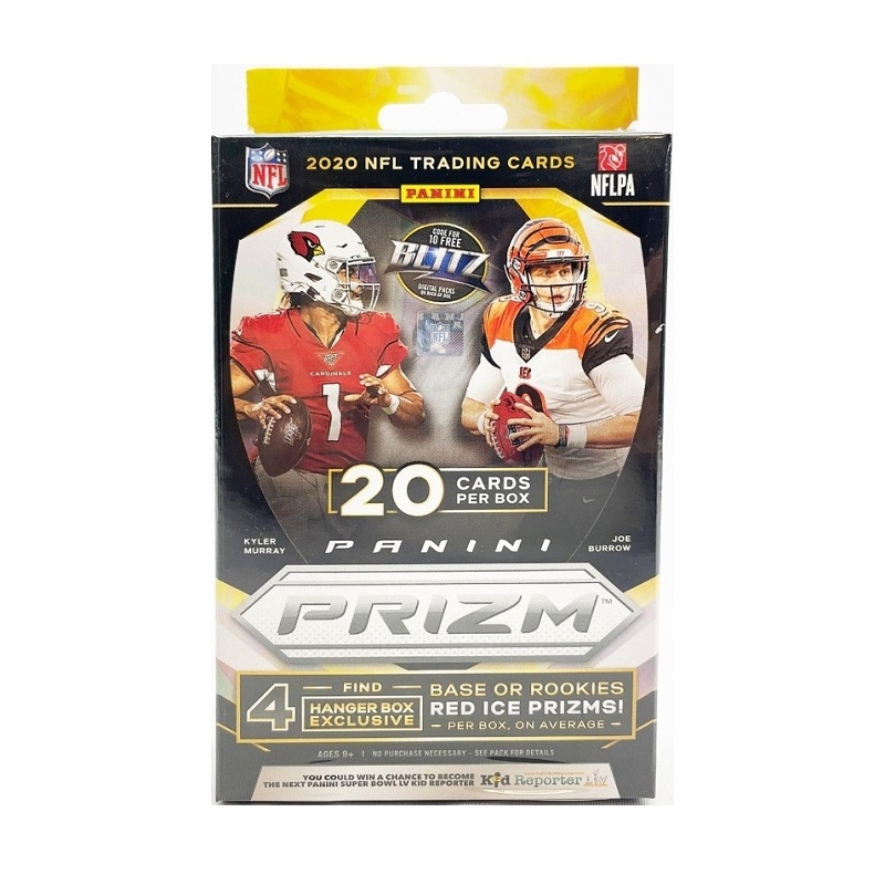 Panini Prizm 2020 NFL Football Hanger 20-Card Box (Red Ice Prizms)