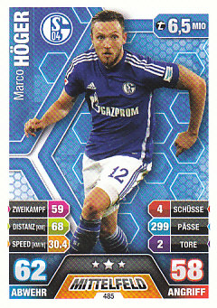 Marco Hoger Schalke 04 2014/15 Topps MA Bundesliga Extra #485