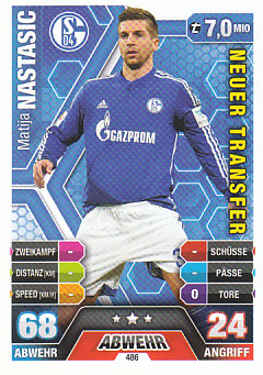 Matija Nastasic Schalke 04 2014/15 Topps MA Bundesliga Extra #486