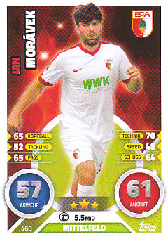 Jan Moravek FC Augsburg 2016/17 Topps MA Bundesliga Extra #460