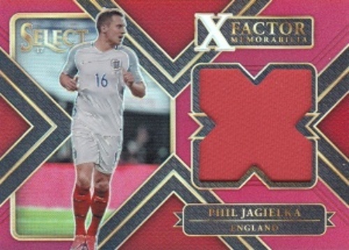 Phil Jagielka England JERSEY 2017/18 Panini Select X Factor Memorabilia Maroon /199 #XFPJ 