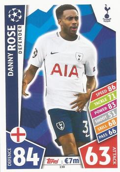 Danny Rose Tottenham Hotspur 2017/18 Topps Match Attax CL #130