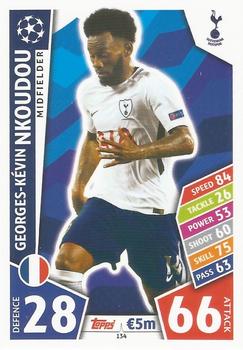 Georges-Kevin Nkoudou Tottenham Hotspur 2017/18 Topps Match Attax CL #134
