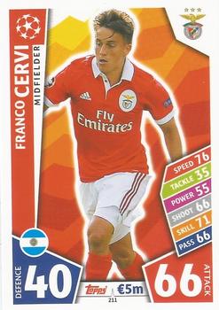 Franco Cervi SL Benfica 2017/18 Topps Match Attax CL #211
