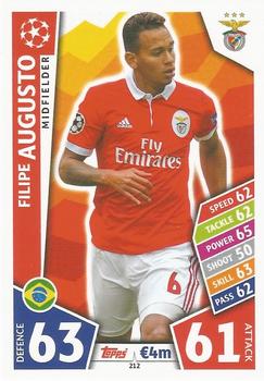 Filipe Augusto SL Benfica 2017/18 Topps Match Attax CL #212