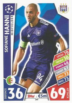 Sofiane Hanni RSC Anderlecht 2017/18 Topps Match Attax CL #280