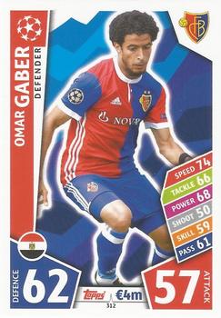 Omar Gaber FC Basel 2017/18 Topps Match Attax CL #312