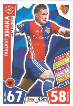 Taulant Xhaka FC Basel 2017/18 Topps Match Attax CL #314