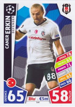 Caner Erkin Besiktas JK 2017/18 Topps Match Attax CL #330