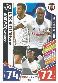 Oguzhan Ozyakup / Atiba Hutchinson Besiktas JK 2017/18 Topps Match Attax CL Midfield Duo #342