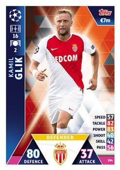 Kamil Glik AS Monaco 2018/19 Topps Match Attax CL #294
