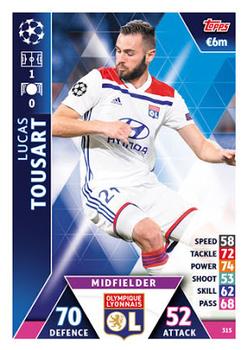 Lucas Tousart Olympique Lyonnais 2018/19 Topps Match Attax CL #315