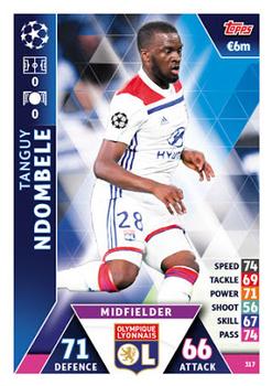 Tanguy Ndombele Olympique Lyonnais 2018/19 Topps Match Attax CL #317