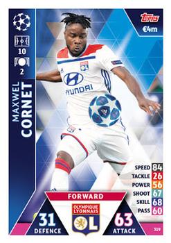 Maxwel Cornet Olympique Lyonnais 2018/19 Topps Match Attax CL #319