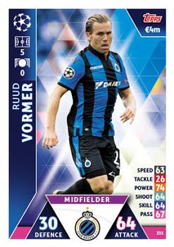 Ruud Vormer Club Brugge 2018/19 Topps Match Attax CL #334