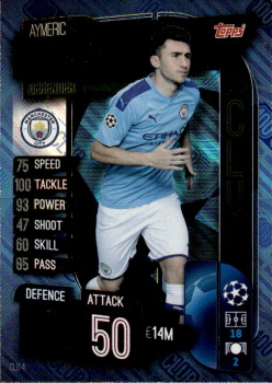 Aymeric Laporte Manchester City 2019/20 Topps Match Attax CL 100 Club #CLU4