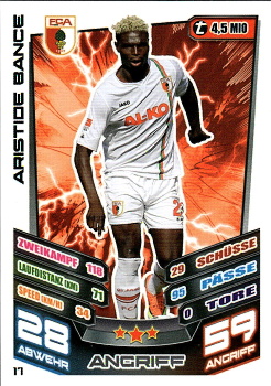 Aristide Bance FC Augsburg 2013/14 Topps MA Bundesliga #17