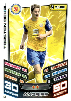 Torsten Oehrl Eintracht Braunschweig 2013/14 Topps MA Bundesliga #51