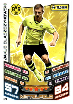 Jakub Blaszczykowski Borussia Dortmund 2013/14 Topps MA Bundesliga #84