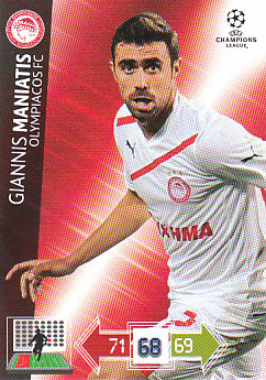 Giannis Maniatis Olympiacos FC 2012/13 Panini Adrenalyn XL CL #185