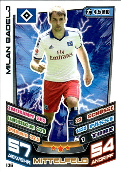 Milan Badelj Hamburger SV 2013/14 Topps MA Bundesliga #136