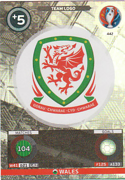 Team Logo Wales Panini UEFA EURO 2016 #442