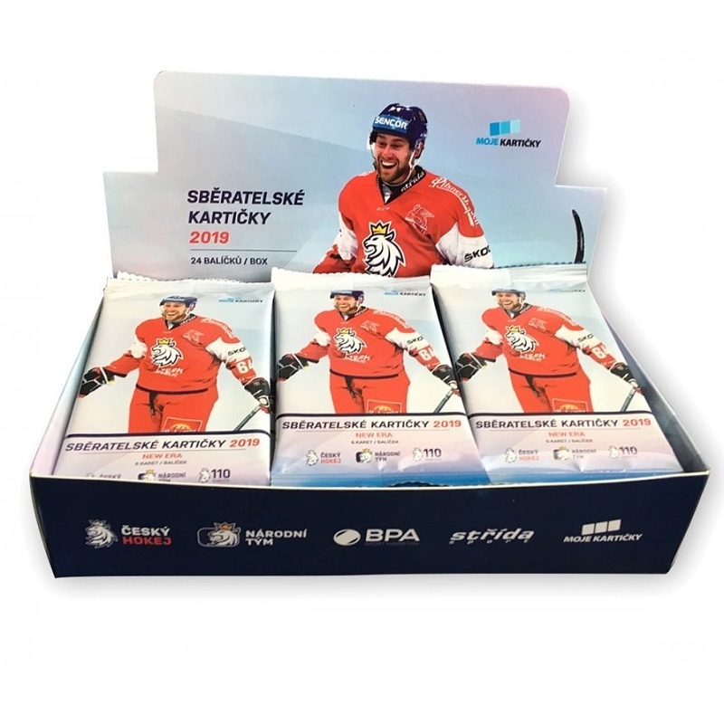 Moje Kartičky Národní Tým 2018/19 MK Reprezentace Retail box (24 balíčků) Hokejové karty