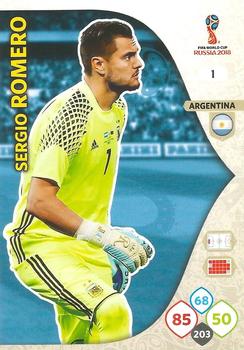 Sergio Romero Argentina Panini 2018 World Cup #1
