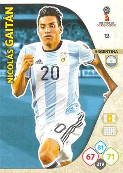 Nicolas Gaitan Argentina Panini 2018 World Cup #12