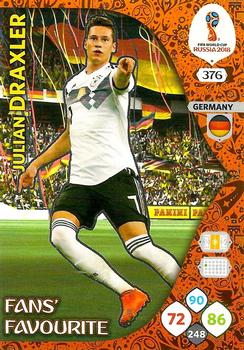 Julian Draxler Germany Panini 2018 World Cup Fans' Favourite #376