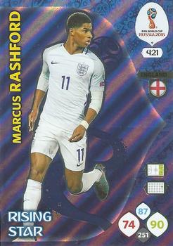 Marcus Rashford England Panini 2018 World Cup Rising Star #421