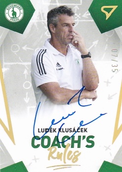 Ludek Klusacek Bohemians Praha SportZoo FORTUNA:LIGA 2021/22 2. serie Coach's Rules Auto /35 #CR03