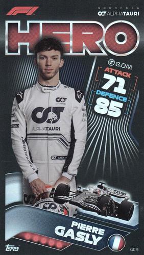 Pierre Gasly Scuderia AlphaTauri Topps F1 Turbo Attax 2022 XL card #GC05