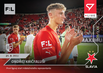Předprodej - Ondřej Kričfaluši Slavia Praha FORTUNA:LIGA 2022/23 LIVE #L-022