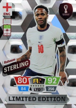 Raheem Sterling England Panini Adrenalyn XL World Cup 2022 Limited Edition #LE-RS
