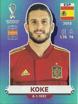 Koke Spain samolepka Panini World Cup 2022 Silver version #ESP11